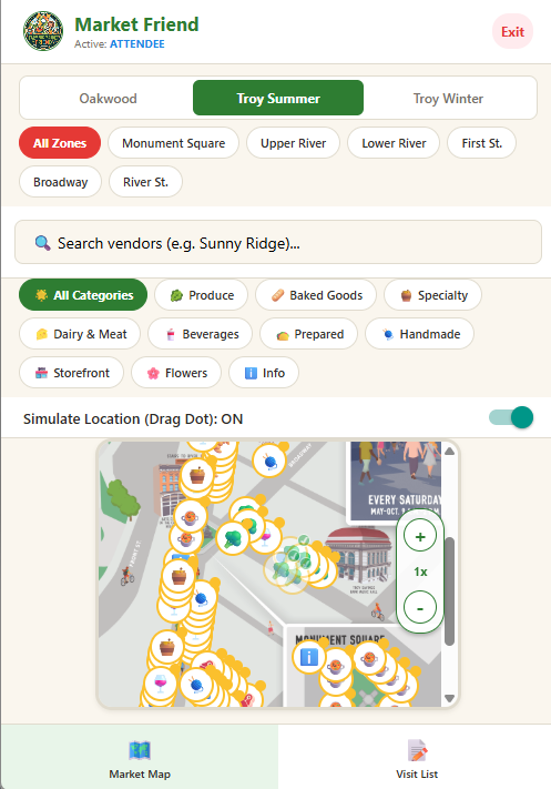 Attendee Mobile App Interactive Map