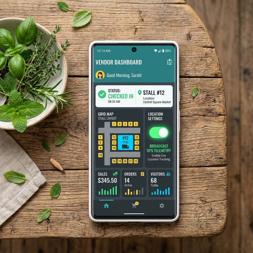 Vendor Dashboard Mockup
